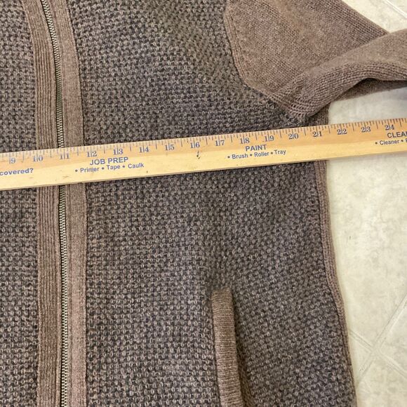 VTG. Gap lambswool cardigan knit grandpa Sweater Men XL Brown pockets Bloke core - Picture 12 of 16